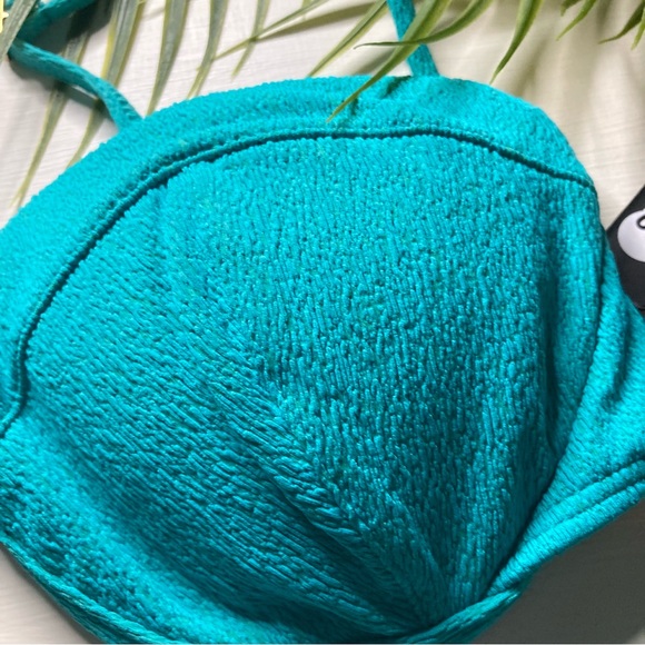 Vix π Aqua Underwire Firenze Taylor Bandeau Bikini Top | Fany Full Bottom πποΈ - Picture 2 of 8